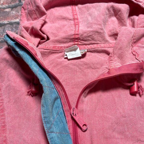 Vintage LL Bean Jacket Women’s M Anorak 90s Pink Red Made in USA - Picture 2 of 6